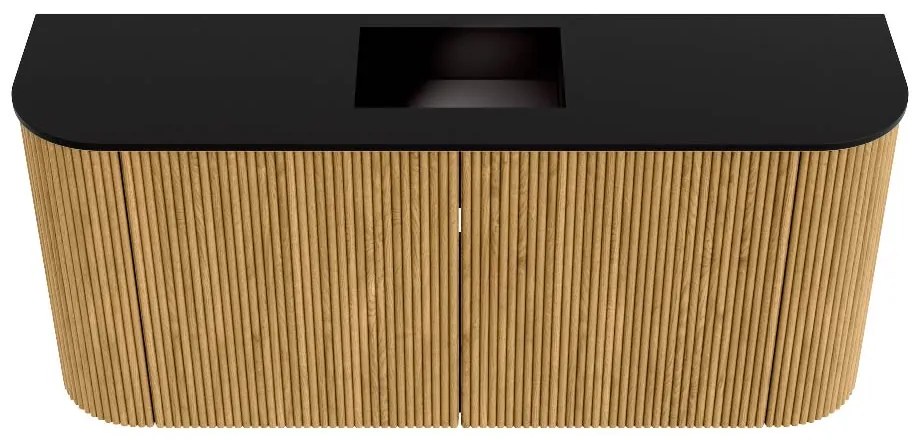 Mondiaz Joya 95cm toiletmeubel ronding links/rechts oak met wastafel faye midden zonder kraangat urban