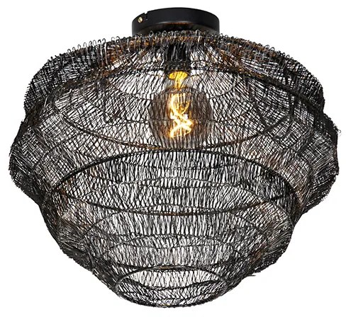 Oosterse plafondlamp zwart 45 cm - Vadi