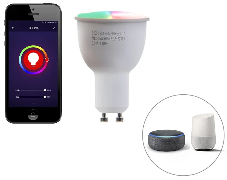 Buitenlamp Smart grondspot RVS incl. WiFi GU10 IP65 - Basic Round Modern GU10 IP65 Buitenverlichting
