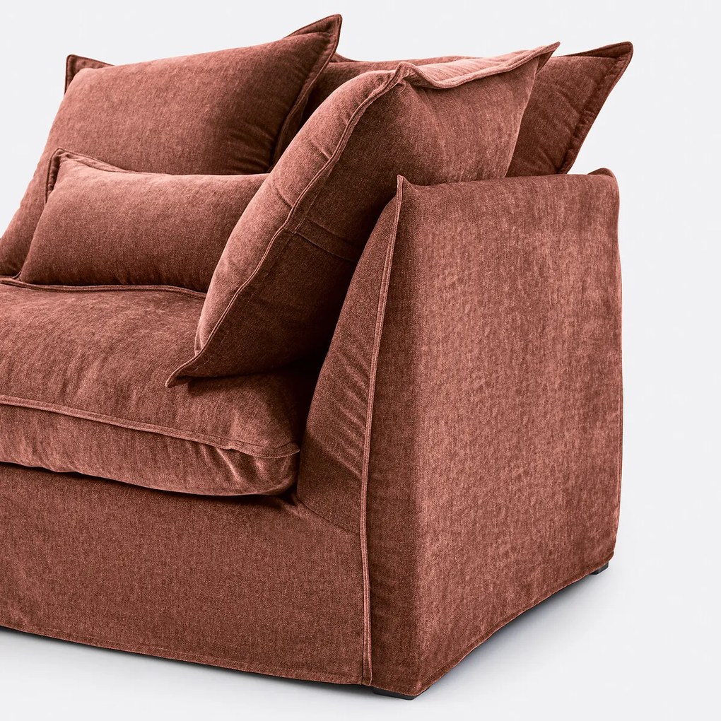 Longchair links, afneembare hoes, in gemêleerd polyester, ODNA
