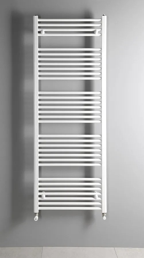 Aqualine Direct badkamer handdoek radiator 75x170cm wit 1107 Watt 4-punts aansluiting