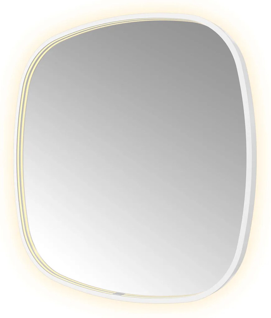 Hotbath &More Contour spiegel deens ovaal 80x80cm wit mat