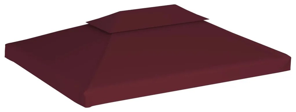 vidaXL Prieeldak 2-laags 4x3m 310 g/m² bordeaux