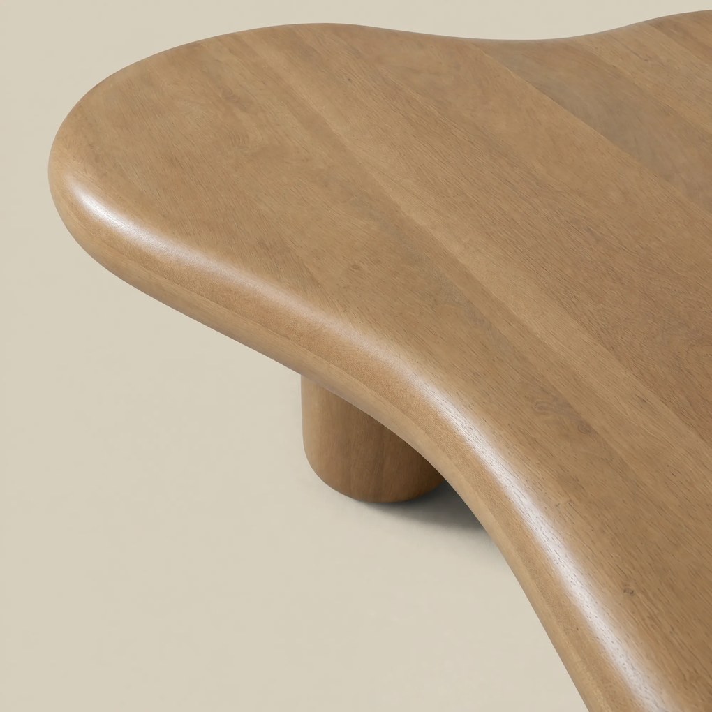 Eiken Salontafel Organische Vorm - 116 X 89cm.
