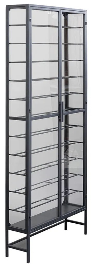Glazen Wijnkast Vitrine - 75x20x180cm.
