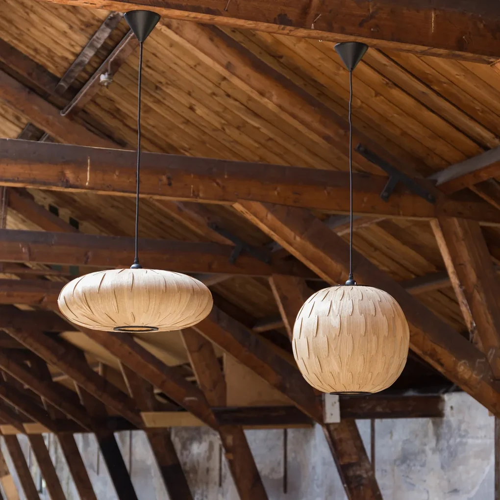Dutchbone Bond Round Design Hanglamp Hout