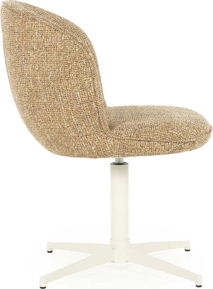 Eleonora Molly Draaibare Eetkamerstoel Mosterd Met Beige Poten