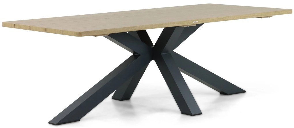 Tuinset 6 personen 220 cm Outdoor textiel Grijs Lifestyle Garden Furniture Andorra/Azzurro