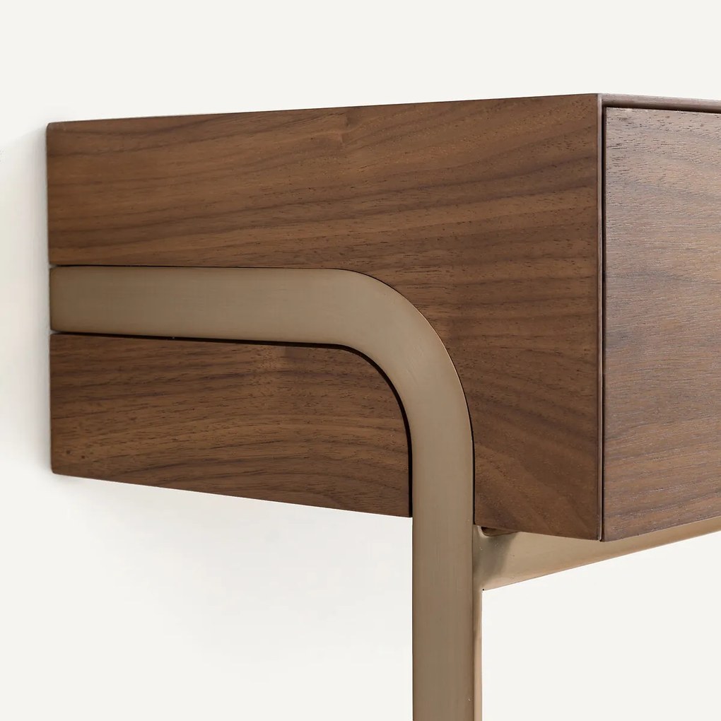 Wandconsole in walnootfineer, Merten