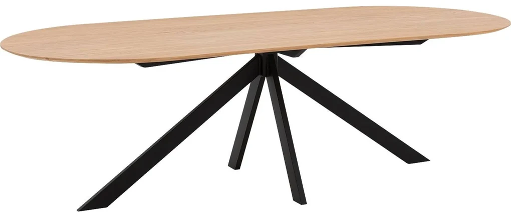 Goossens Excellent Eettafel Floyd, Semi rond 240 x 100 cm
