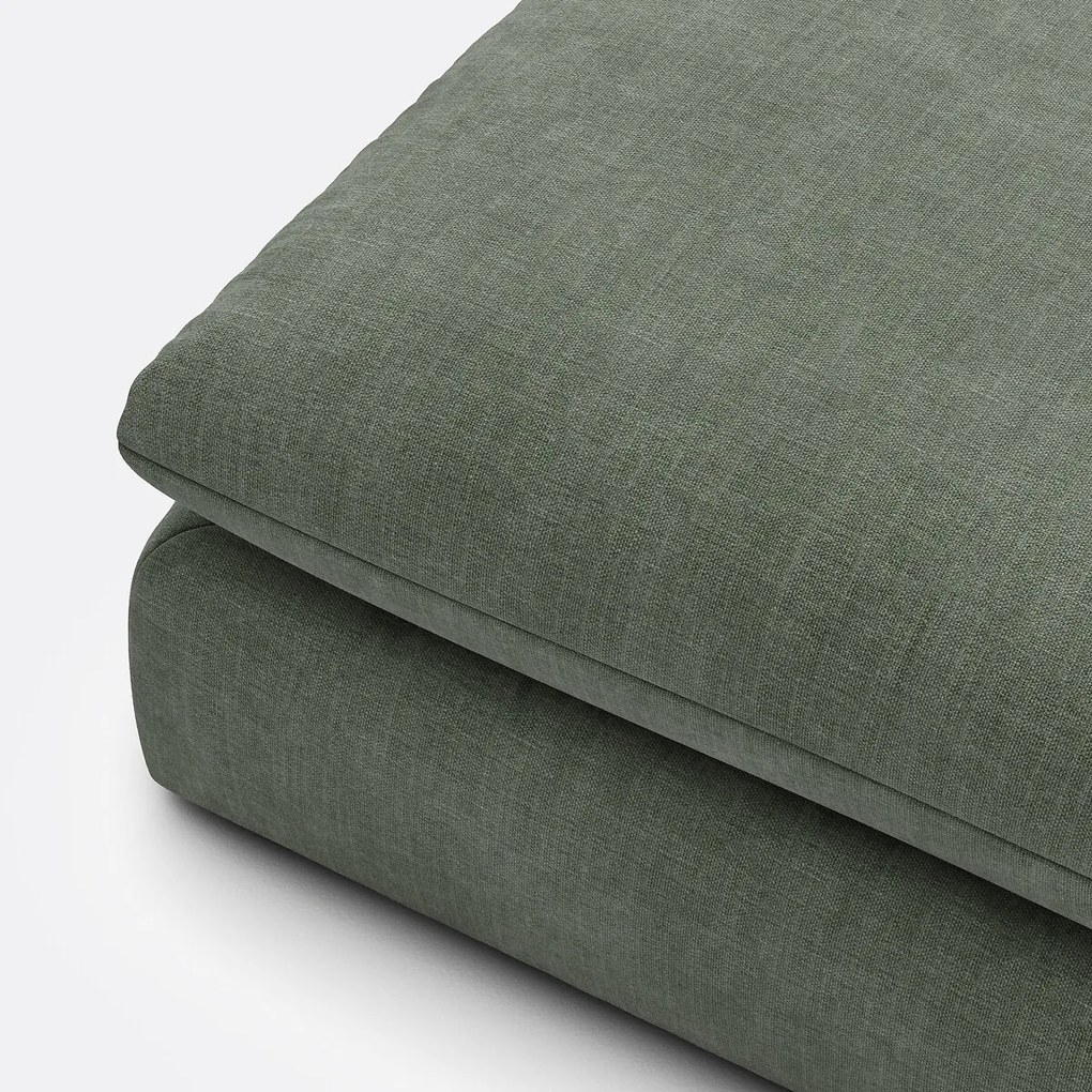 Poef voor modulaire bank, in gestructureerde stof, Malo