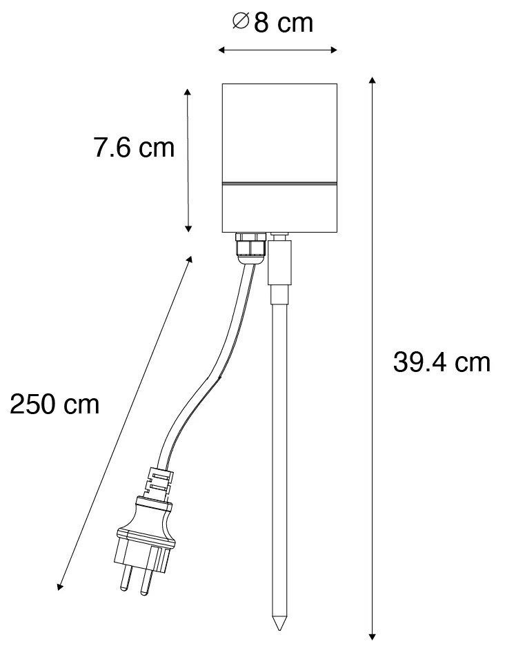 Buitenlamp Moderne prikspot zwart AR70 verstelbaar IP44 - Solo Modern GU10 IP44 Buitenverlichting