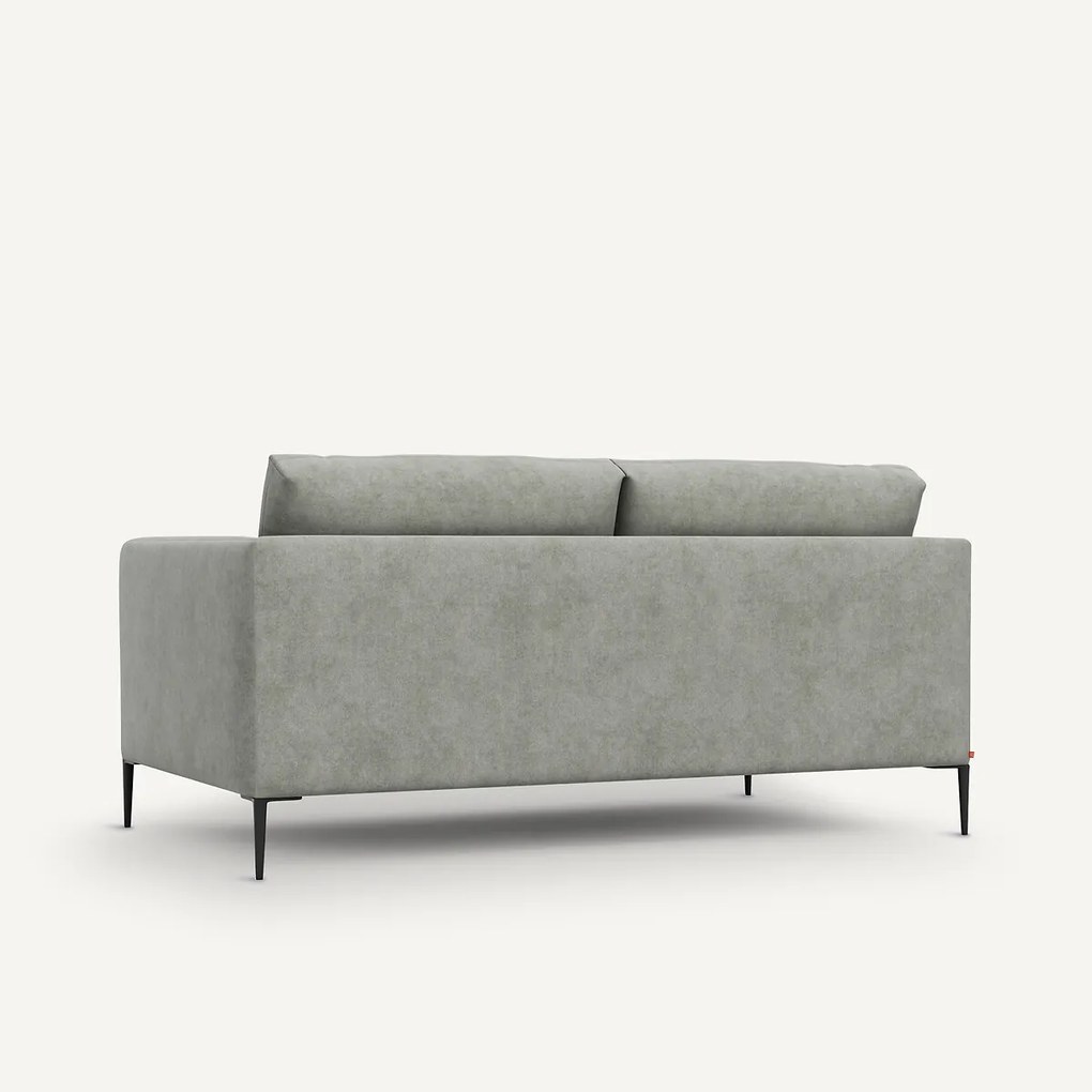 Compacte zitbank in stonewashed fluweel, Oscar, design E. Gallina