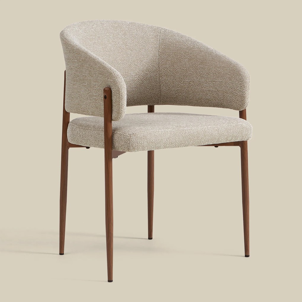 Walnoot Eetkamerstoel Met Armleuningen