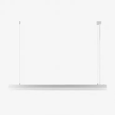 Hanglamp Lineair ↔︎120 Cm Led In Aluminium Joren Grijs – Chroom - Sklum