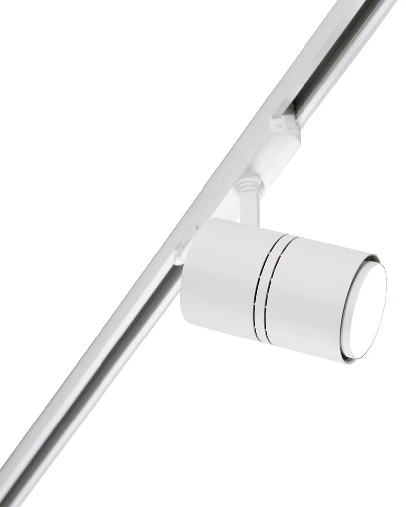 LED Modern 3-fase railsysteem met 4 Spot / Opbouwspot / Plafondspots wit - 3-Phase Ruler Modern Binnenverlichting Lamp