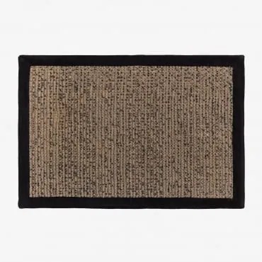 Deurmat In Jute 60x40 Cm Gimendy Zwart - Sklum