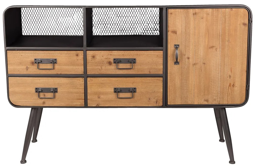 Dutchbone Gin Dressoir Hout En Staal - 120x38x80cm.