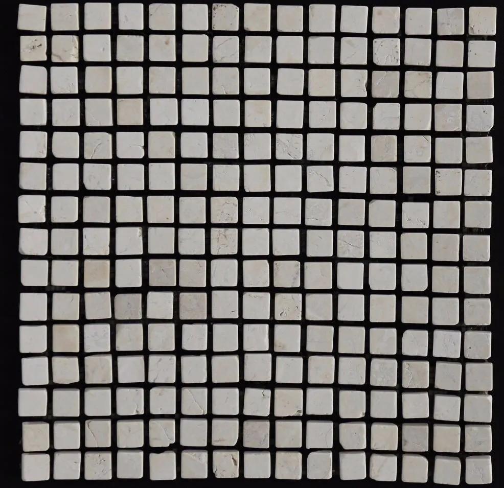 Mozaiek white Marmer 1,5x1,5x1 anticato