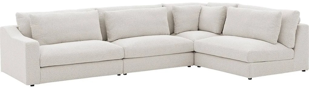 Goossens Hoekbank Odette beige, stof, 1,5-zits, stijlvol landelijk