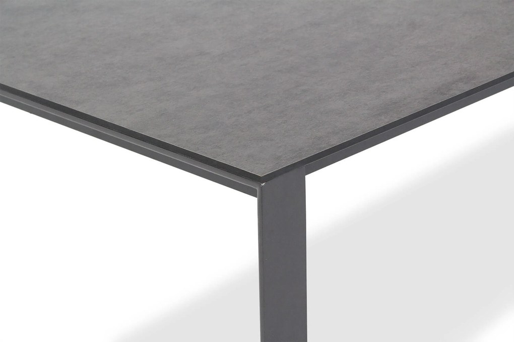 Dining Tuintafel rechthoekig HPL 220 x 100 cm Grijs Santika Zaga