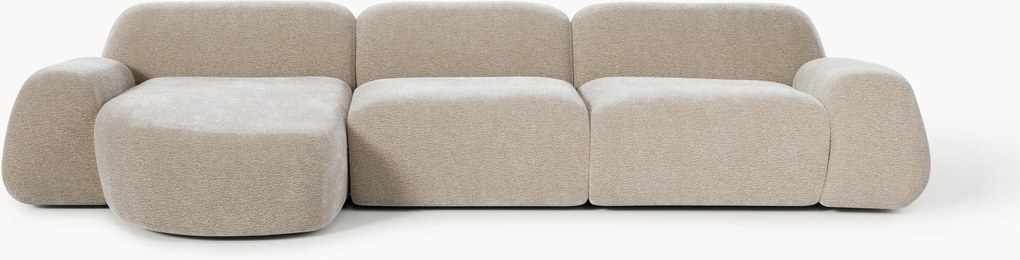 Modulaire teddy-hoekbank Wolke (4-zits)