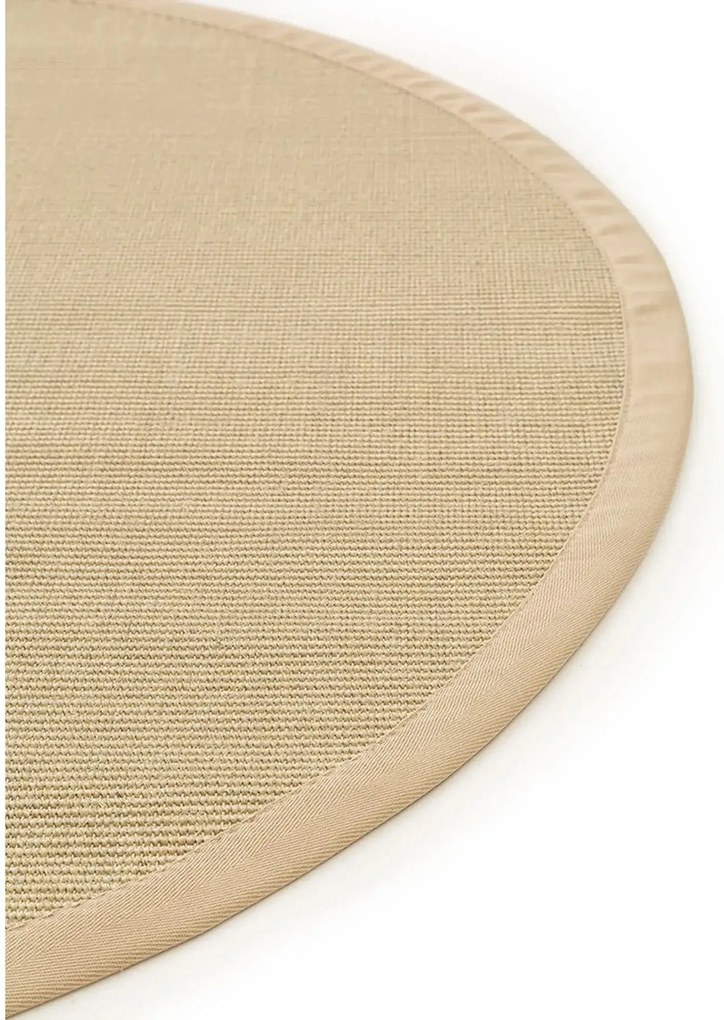 Vloerkleed Sisal Sana Rond Creme Grijs