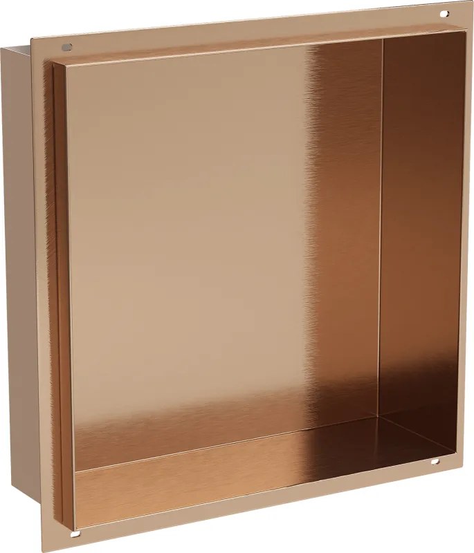 Mexen X-Wall-NR nisplank zonder flens 30 x 30 cm, geborsteld koper - 19C1303010