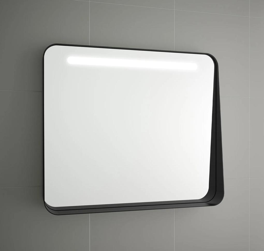 Muebles Polo spiegel met LED-verlichting 100x70cm zwart