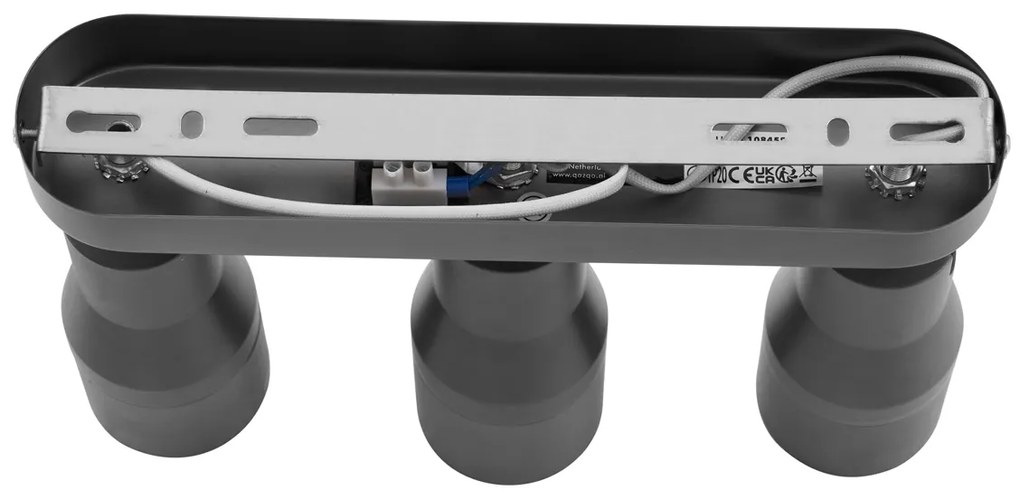 Afgeronde plafondspot gunmetal GU10 50mm 3-lichts - Stanley