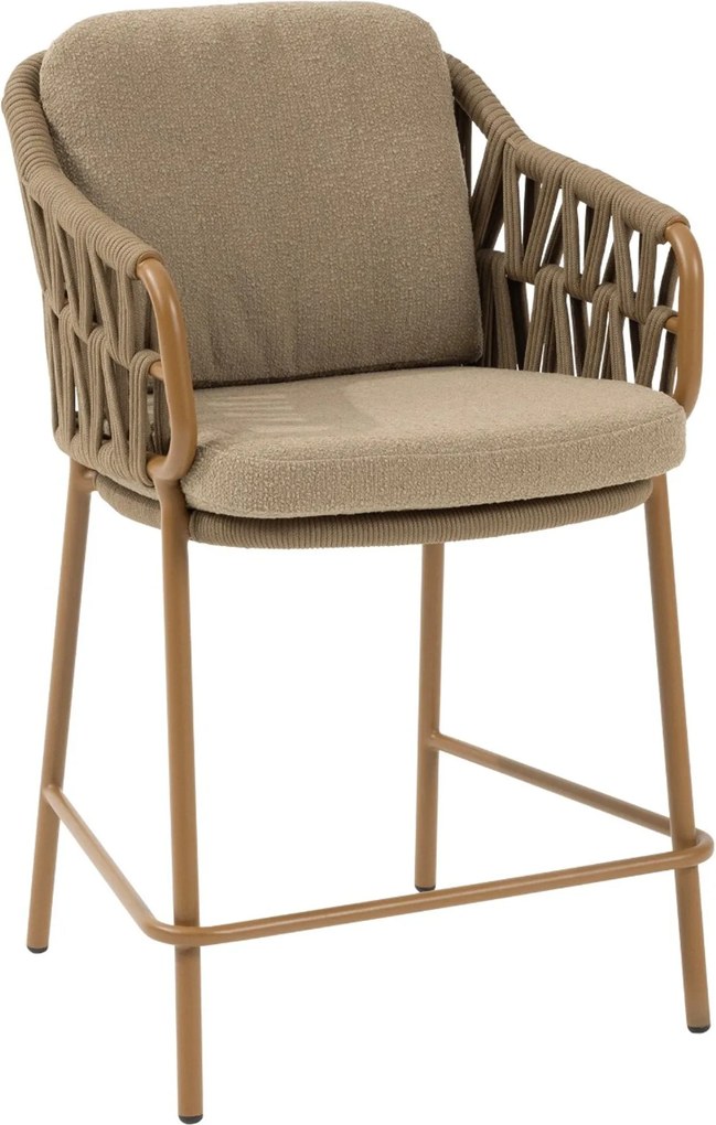 4 Seasons Outdoor Seasons Biarritz High Dining Chair Amber With Cushions (per ) Rope Taupe