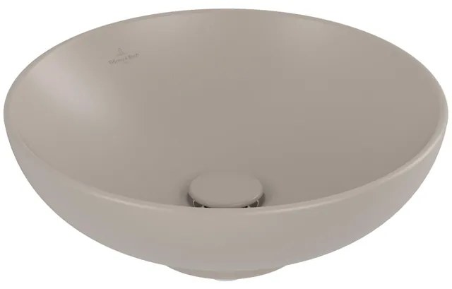 Villeroy & Boch Loop & Friends Opzetwastafel - 42 x 42 x 12 cm - Almond CeramicPlus - zonder overloop 4a4601am