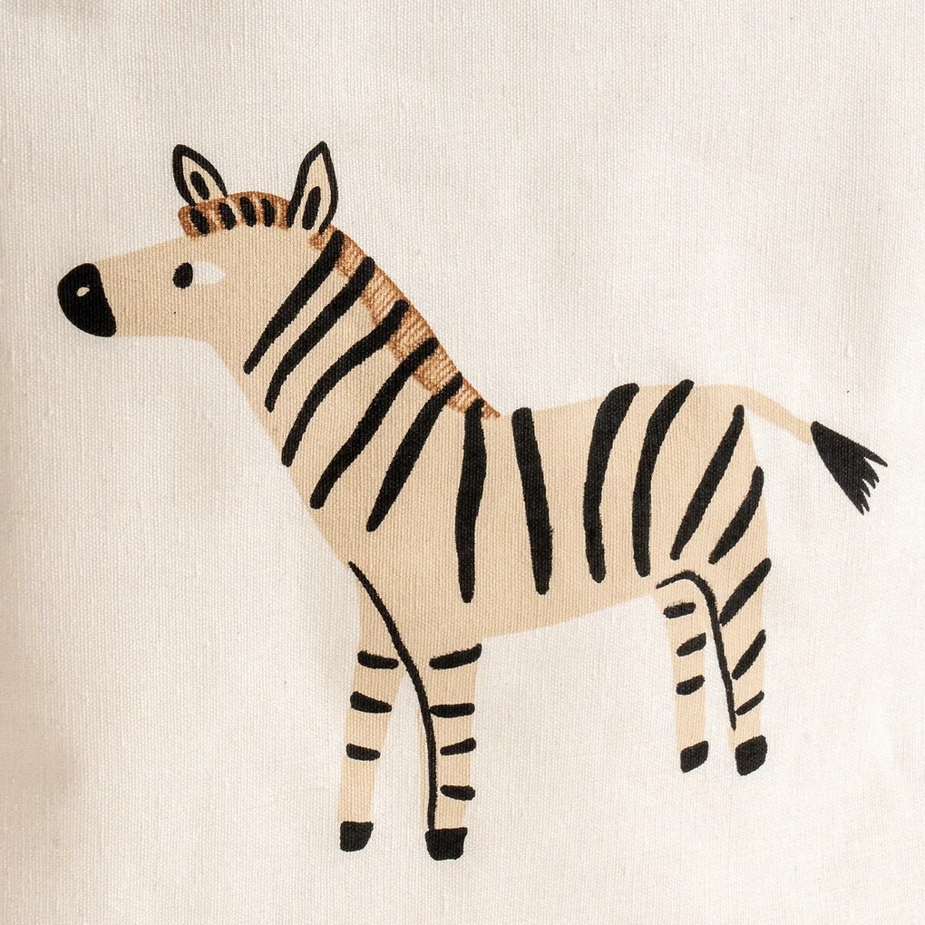 Vierkante mand met zebra motief, Junglito