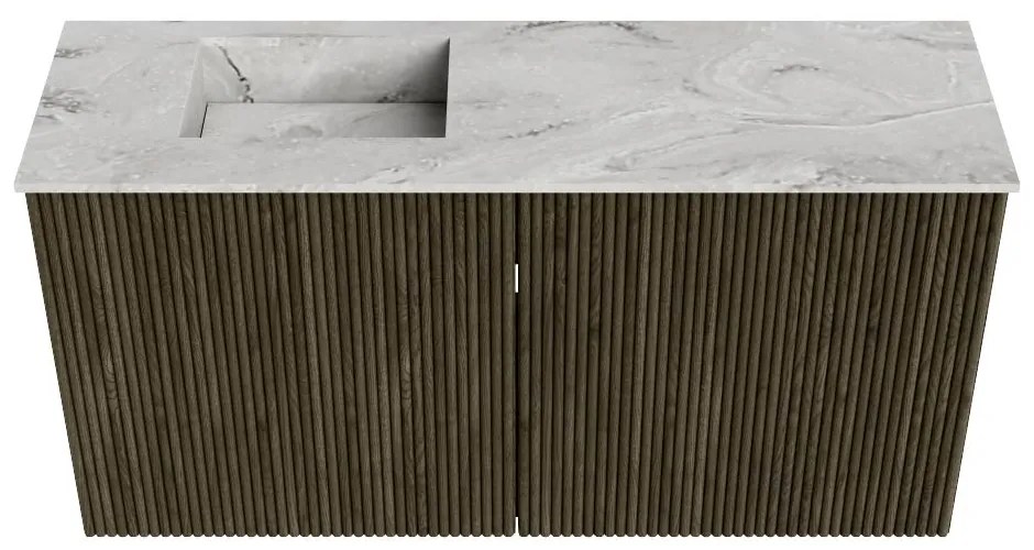 Mondiaz Joya DLux 80cm toiletmeubel shadow met wastafel faye links zonder kraangat glace