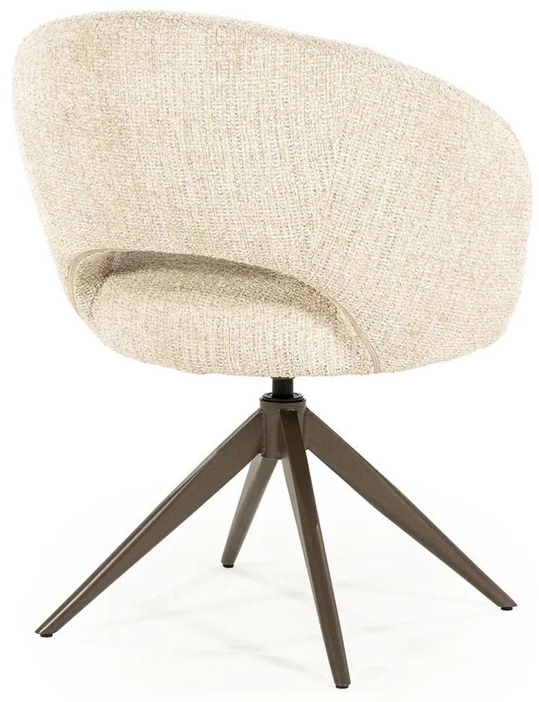 Eleonora Alissa Ronde Eetkamerstoel Beige