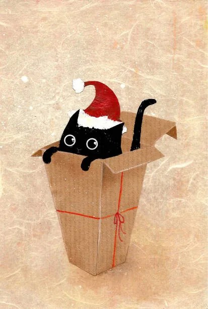 Ilustratie Cat gift, Illustration
