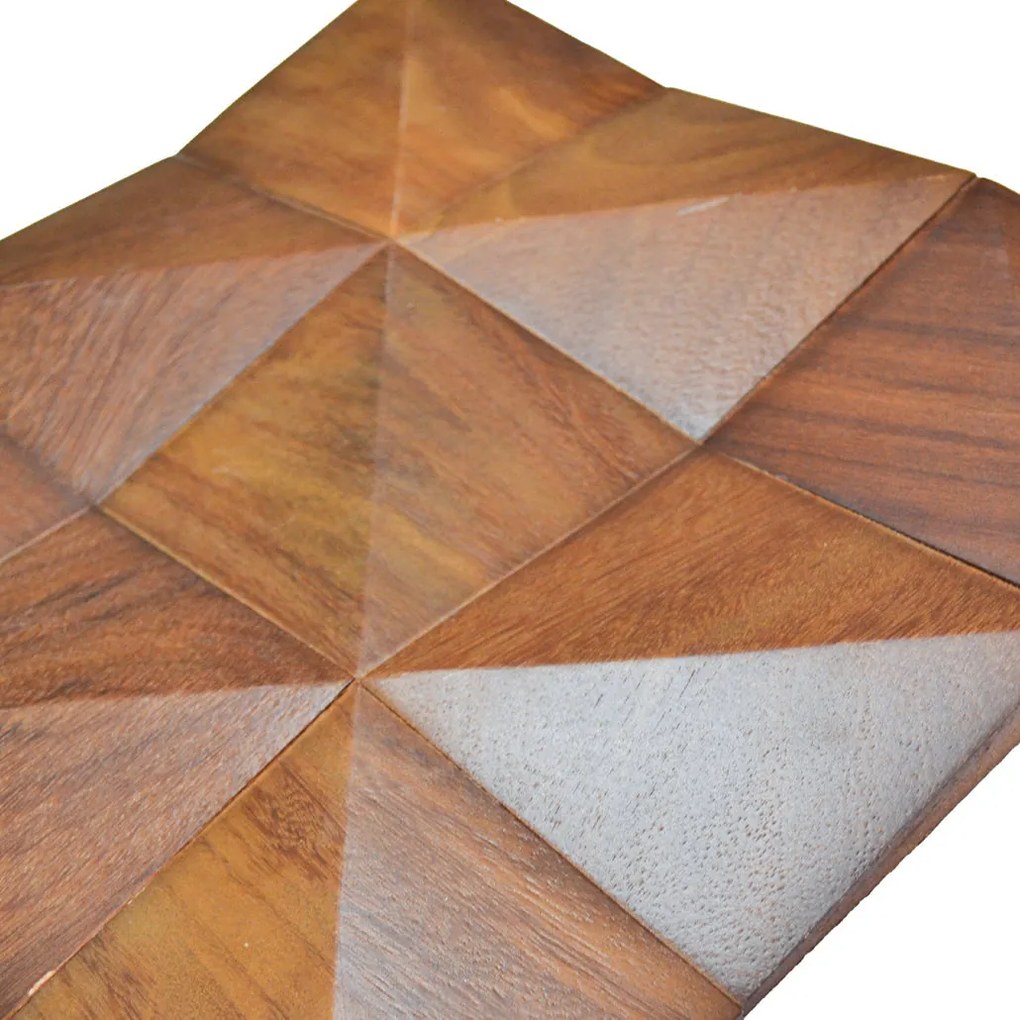 3D Houten Wandpaneel | Cumaru Deep | 30×30 cm | Wanddecoratie