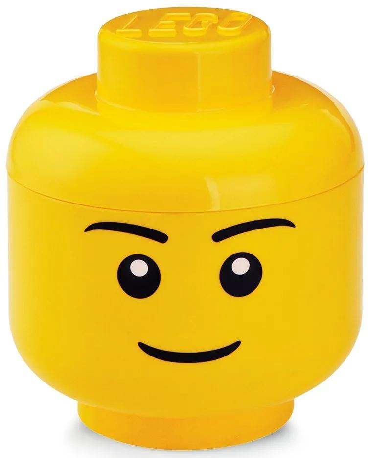 Opbergbox Lego head boys large