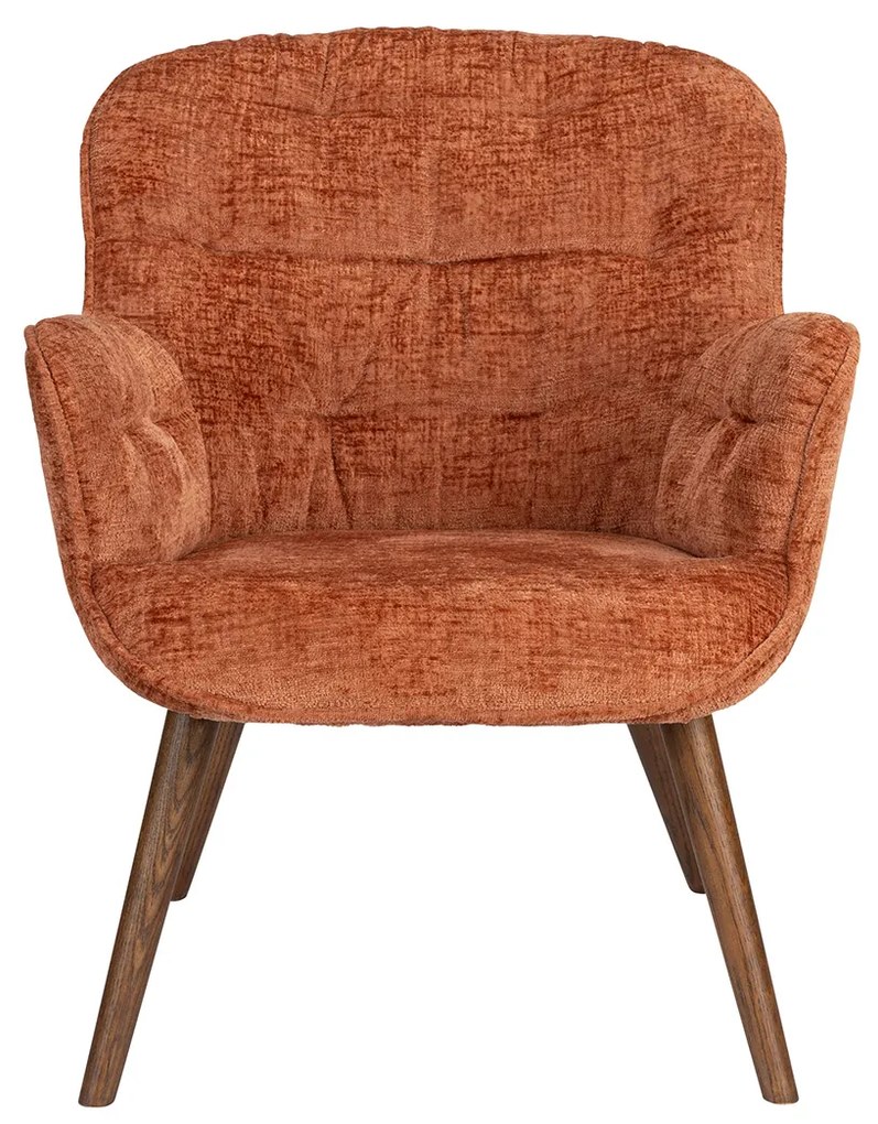 Dutchbone Lenn Retro Fauteuil Terra Fluweel