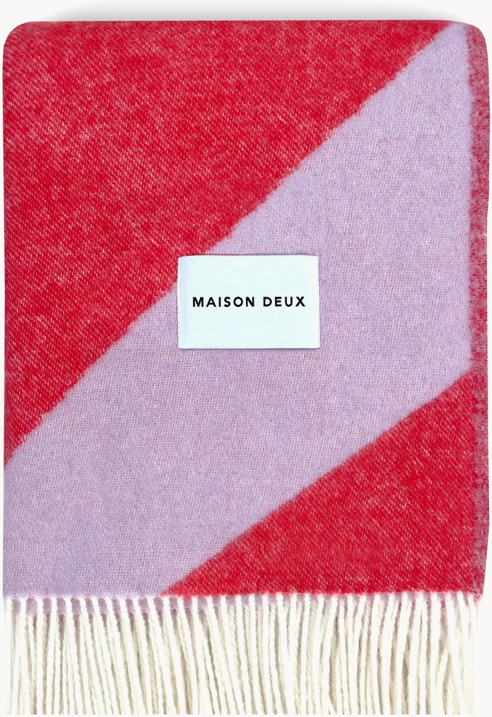 Wollen plaid Swirl met zigzagpatroon