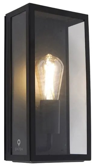 Smart buiten wandlamp met dimmer zwart incl. WiFi ST64 IP44 - Rotterdam Modern E27 IP44 Buitenverlichting