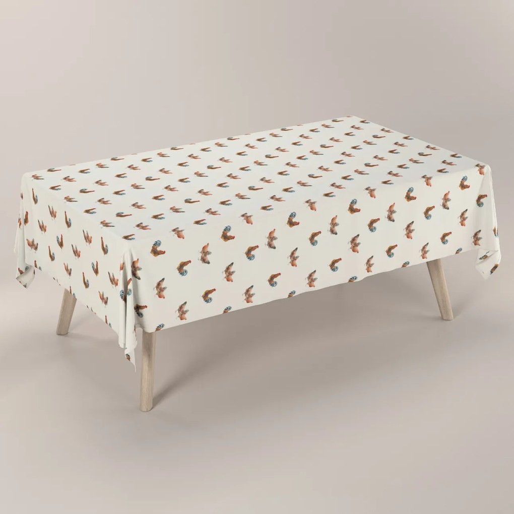 Dekoria Rechthoekig tafelkleed, bruin-creme, 100 x 100 cm