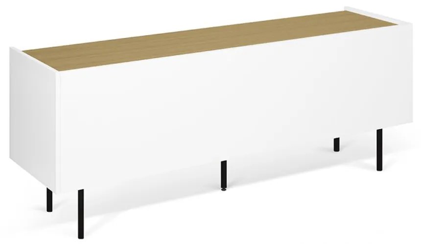 TemaHome Radio Wit Tv-meubel Met Eiken Blad - 160x43x60cm.