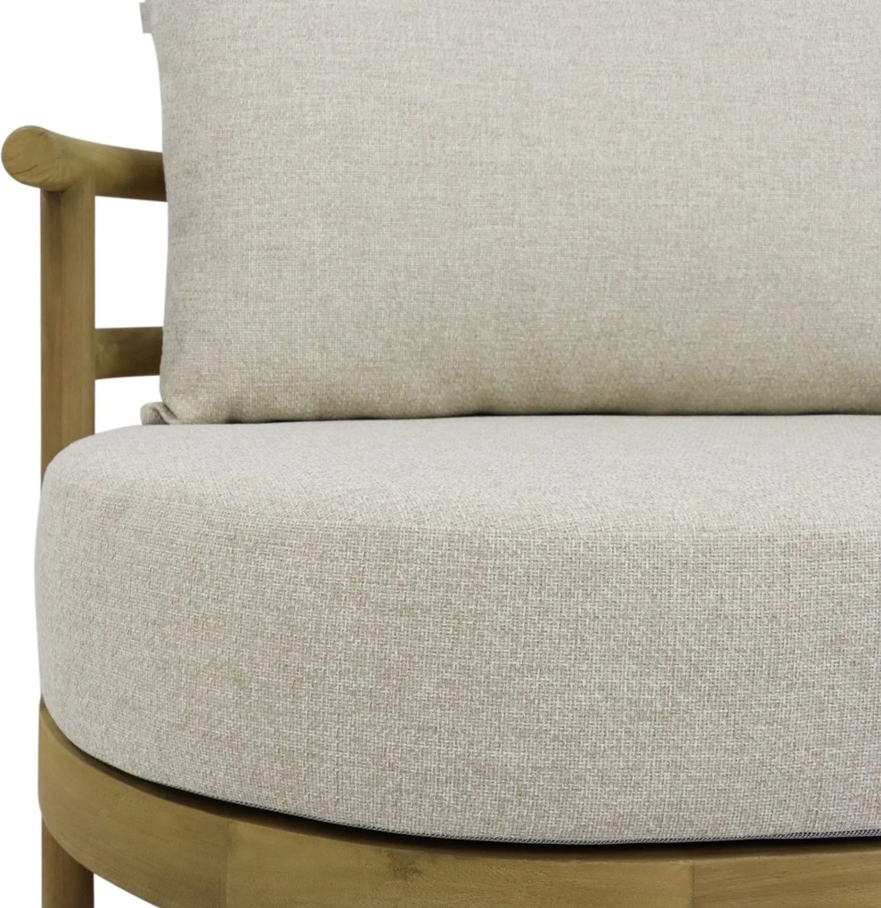 Stoel en Bank Loungeset 5 personen Teak Old teak greywash  Santika Furniture Santika