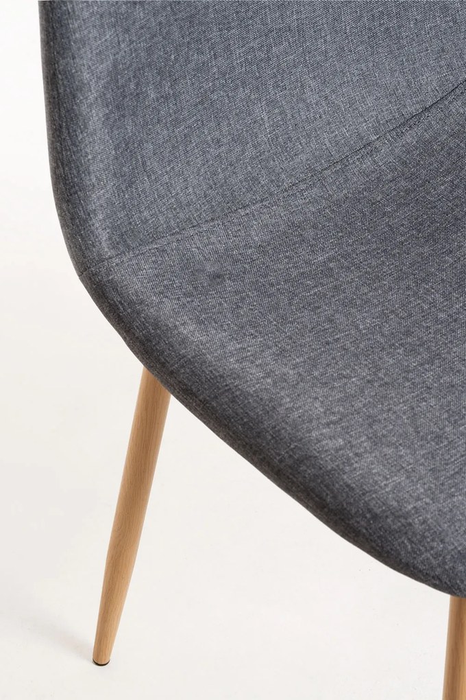 Set 4 Teok Stoffen Stoelen