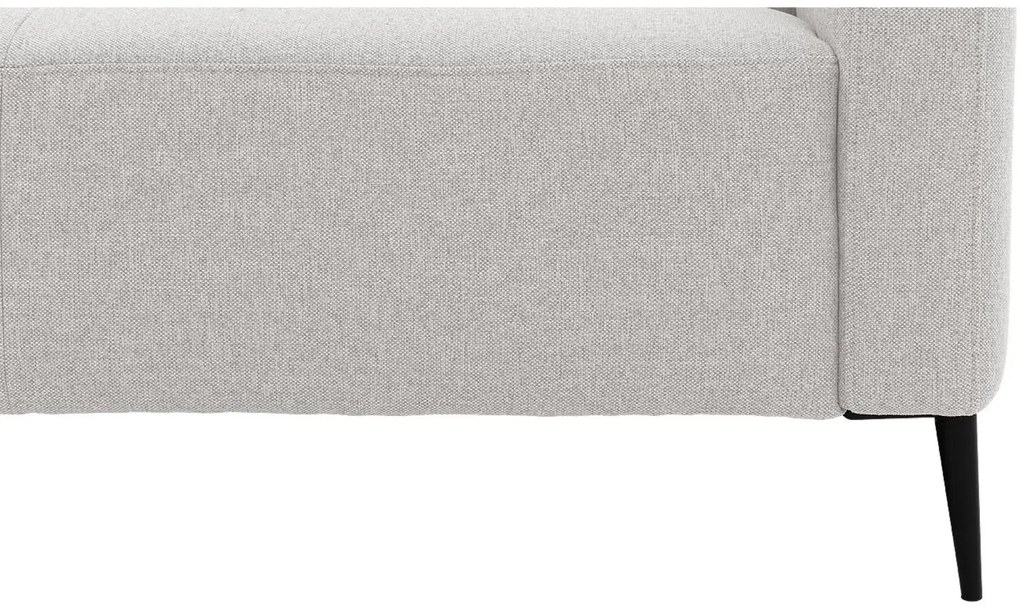 Goossens  Key West lichtgrijs, stof, 3-zits, modern design