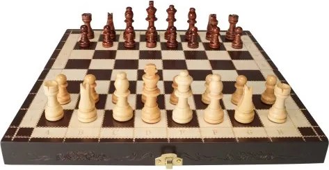 VEVOR Magnetisch Houten Schaakspel, 29 x 29 cm Schaakspel, Opvouwbaar Schaakbordspel met Schaakstukken, Opvouwbaar Schaakspel, Set voor Feestelijke Familie-activiteiten, Reisschaakspel, Kinderen