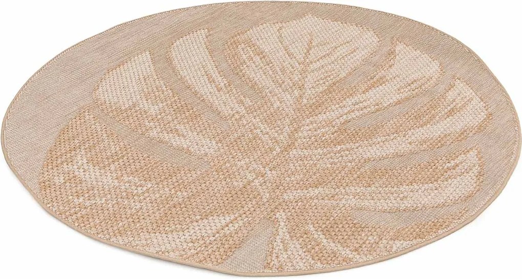 Garden Impressions Buitenkleed Ø200 cm - leaf taupe