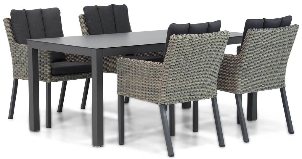 Tuinset 4 personen 180 cm Wicker Taupe Garden Collections Oxbow/Madras