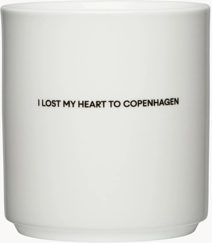 Kopje I Lost My Heart met opschrift